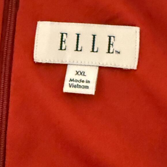 ELLE Floral‎ Tiered High Neck Low Back Dress Sz XXL Back Bow Tie Feminine Career - Picture 5 of 12